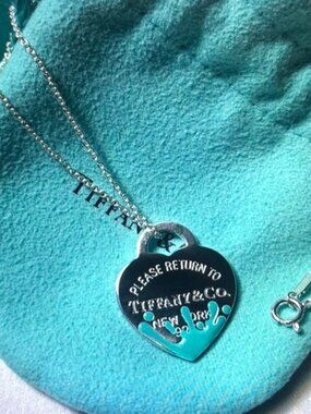 Tiffany & Co. Silver Heart Tag Necklace